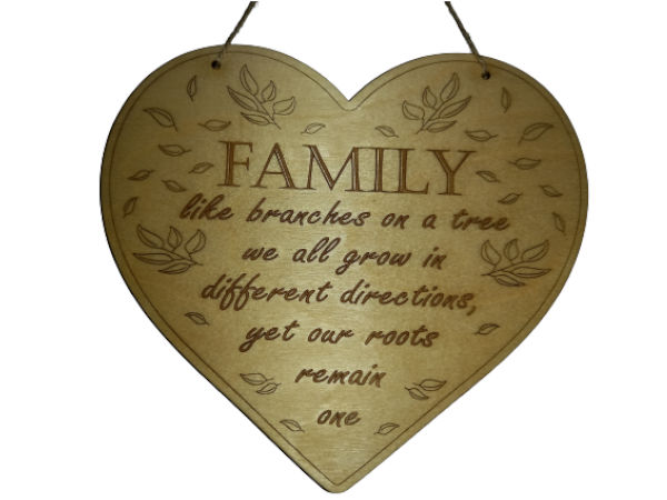 Famiy Roots - Wall art: Laser Cut Sign